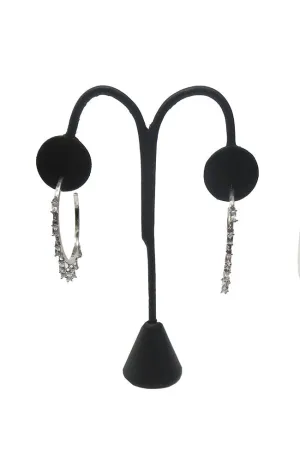 Hoop with CZ Dangles Silver