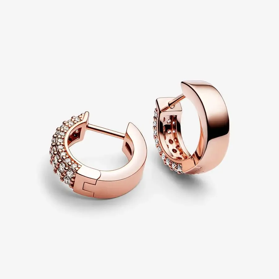 Hot Sale 925 Silver Women Hoop Earrings Luxury Sparkling Pave CZ U Shape Star Moon Fashion Earring For Girl