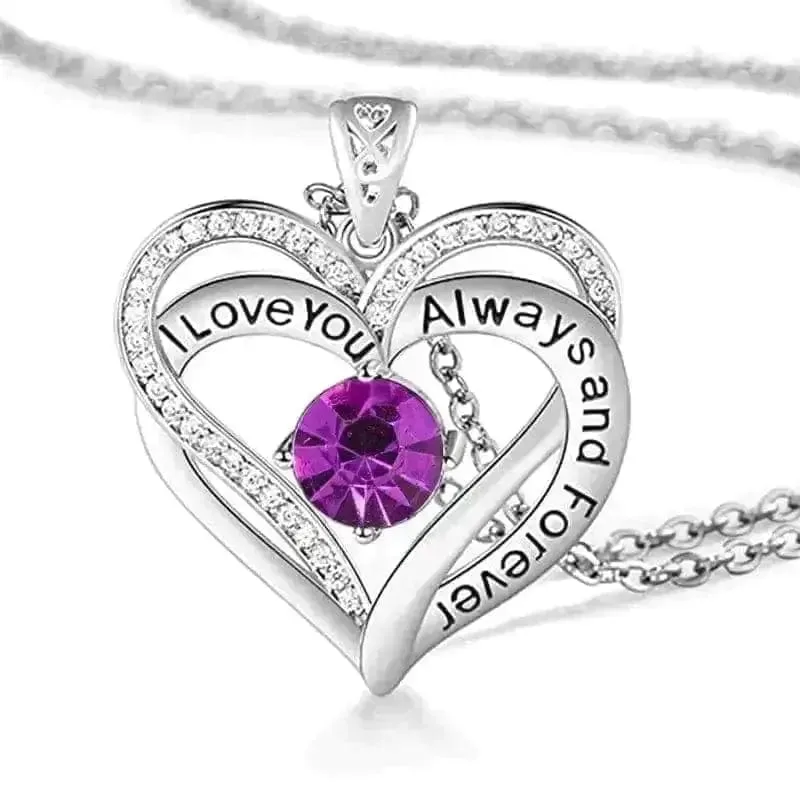 I Love You Always And Forever Crystal Heart Pendant – Unforgettable Keepsake 🎁💕