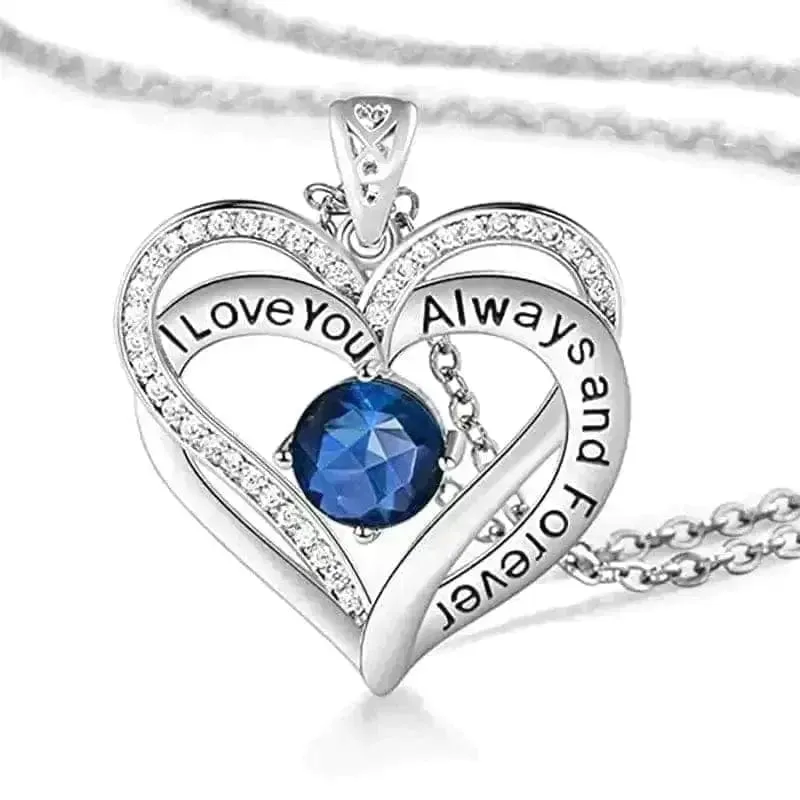 I Love You Always And Forever Crystal Heart Pendant – Unforgettable Keepsake 🎁💕