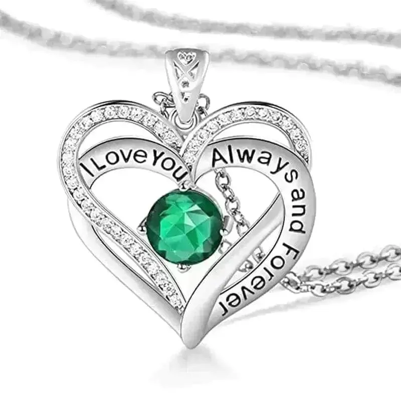 I Love You Always And Forever Crystal Heart Pendant – Unforgettable Keepsake 🎁💕