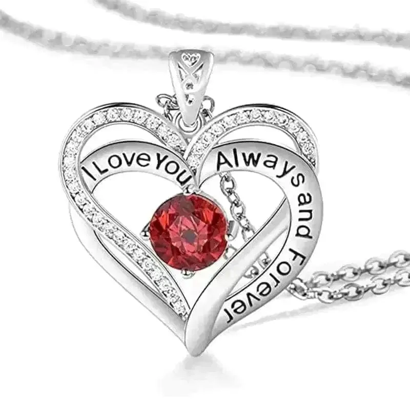 I Love You Always And Forever Crystal Heart Pendant – Unforgettable Keepsake 🎁💕