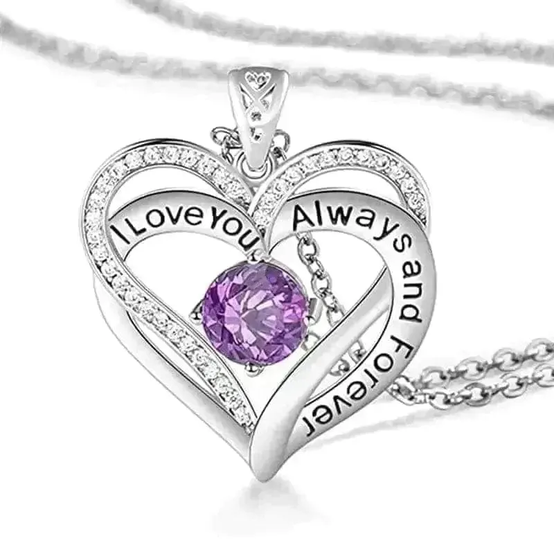 I Love You Always And Forever Crystal Heart Pendant – Unforgettable Keepsake 🎁💕