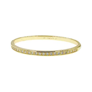 Inès Classic  Cubic Zirconia Bangle Bracelet Gold
