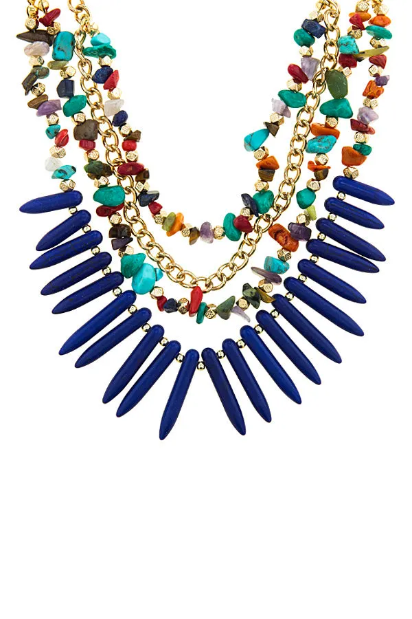 Jacinta Spiky Stone Necklace Set