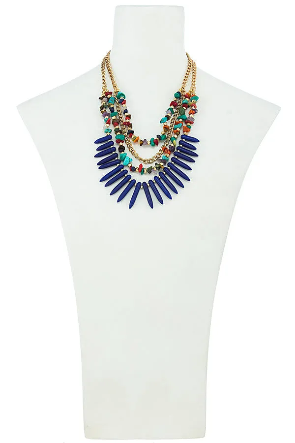 Jacinta Spiky Stone Necklace Set