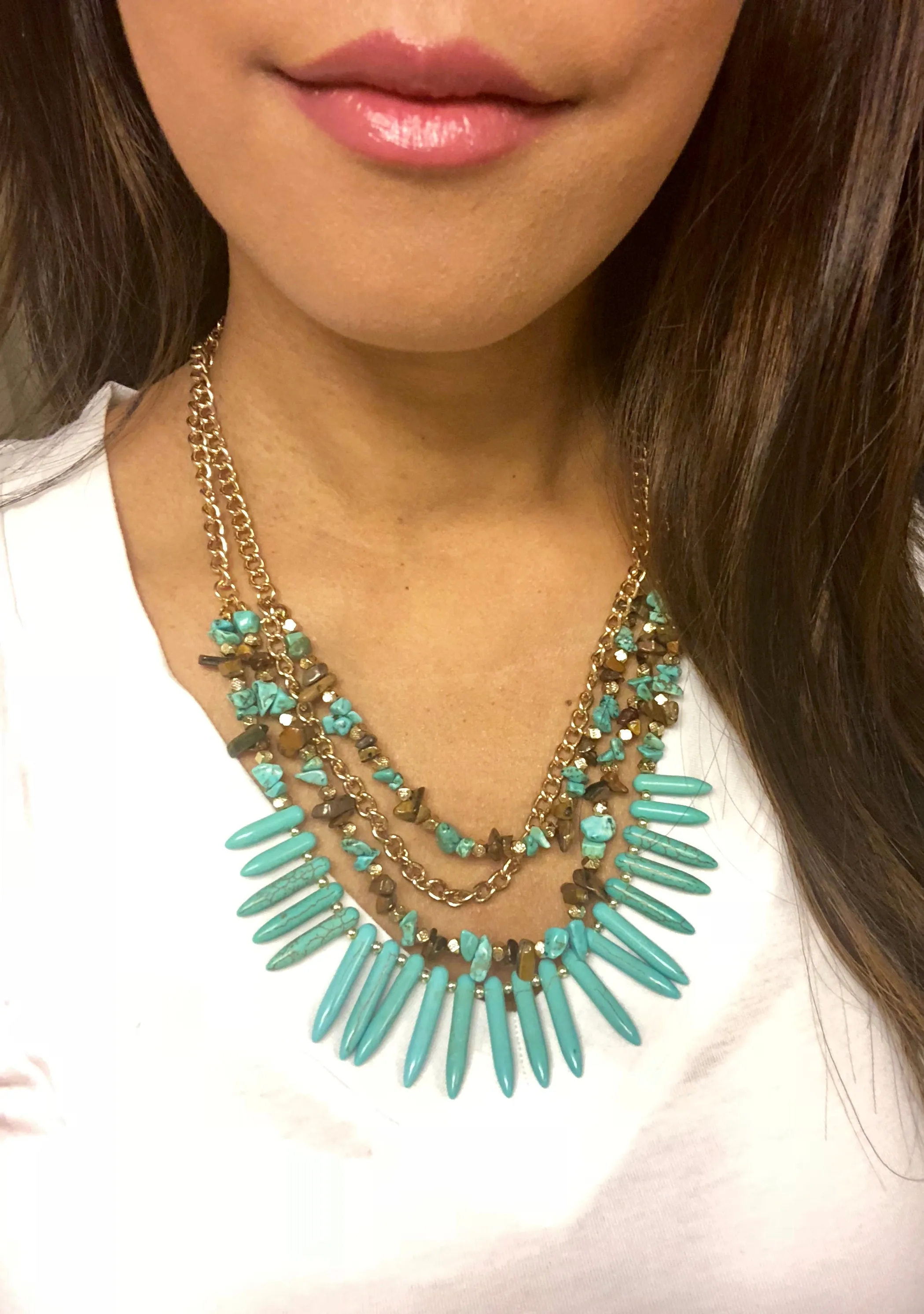 Jacinta Spiky Stone Necklace Set