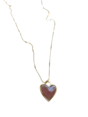 Jalsa Heart Necklace: Red Star Quartz