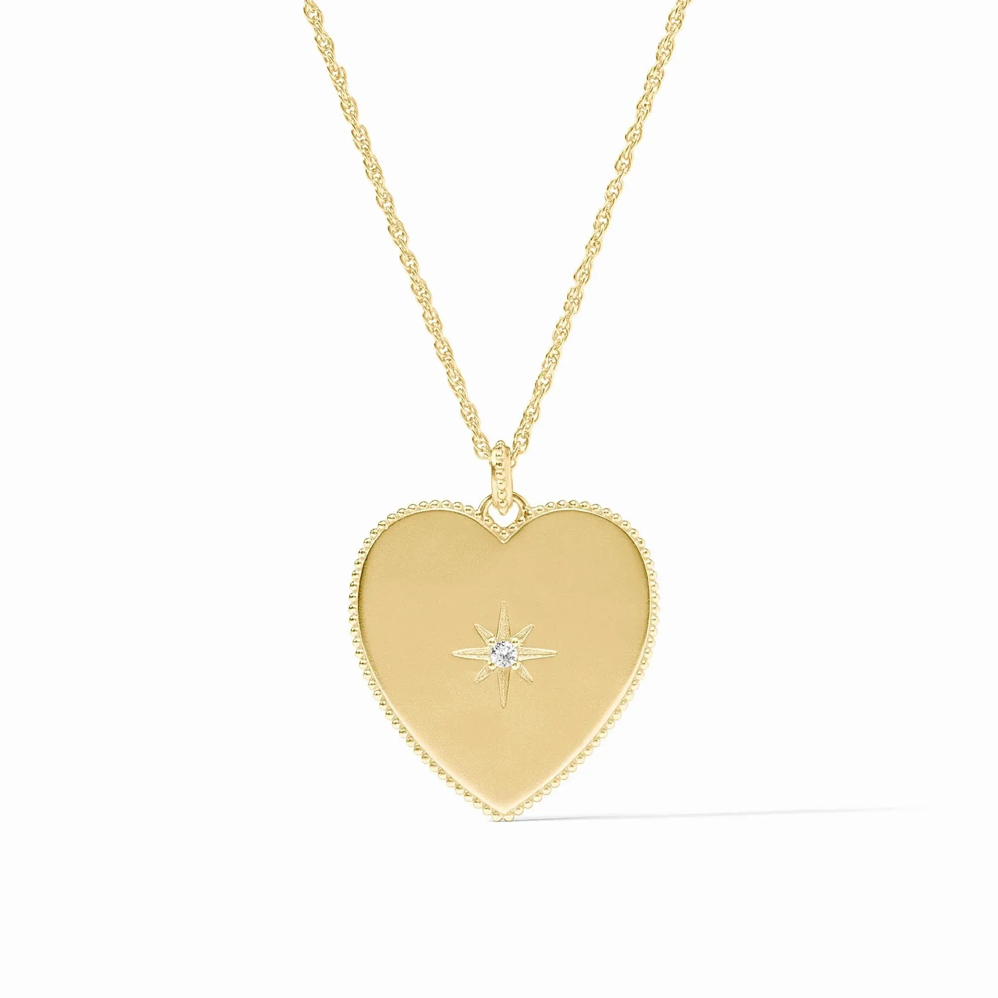 Julie Vos Heart Necklace Cubic Zirconia OS