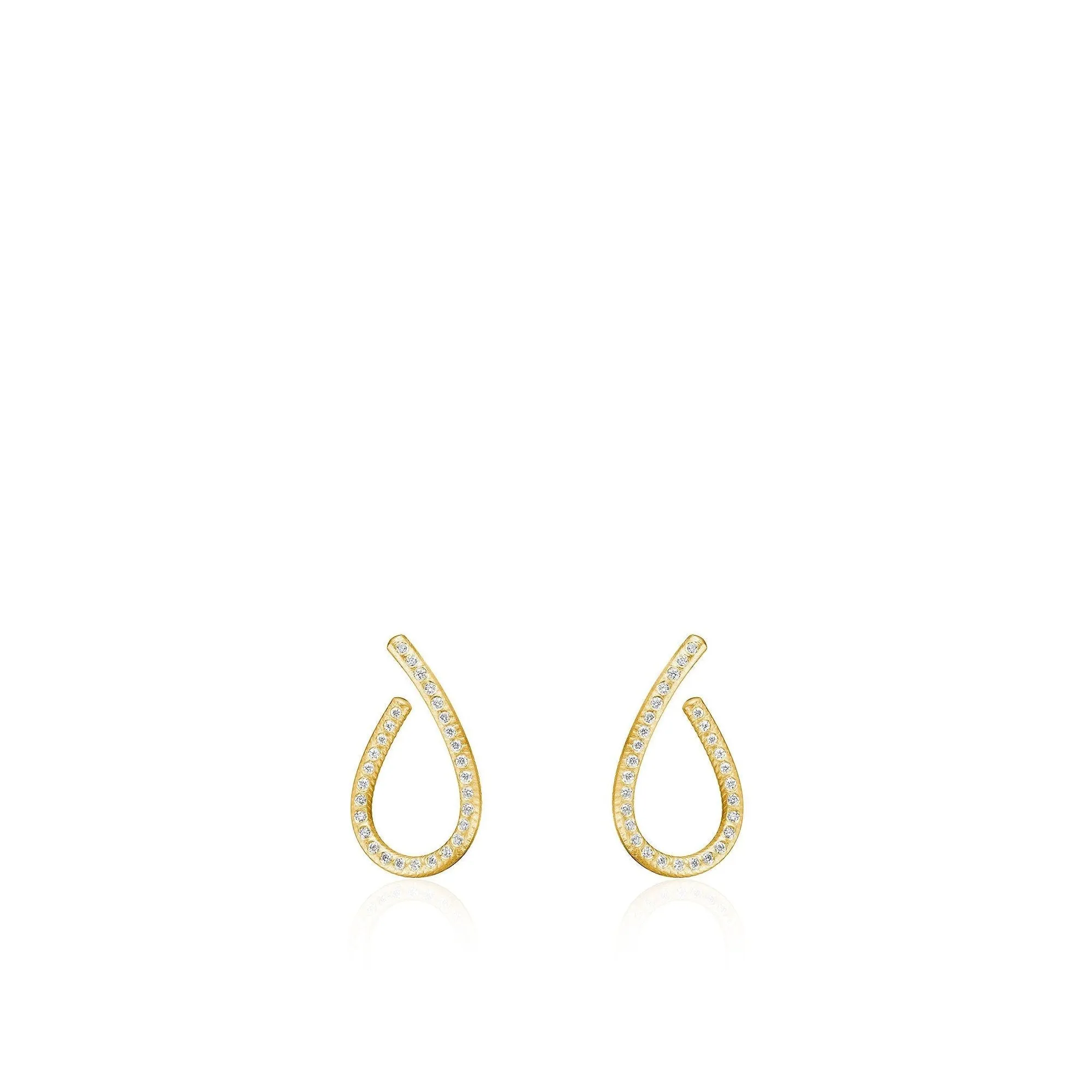 Kharisma Galaxy Small 18K Gold Earrings w. Diamond