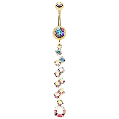 Kinked Kiki Belly Dangle in Gold