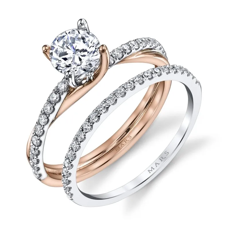 Ladies Interwoven Diamond Engagement Ring