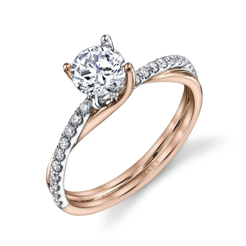 Ladies Interwoven Diamond Engagement Ring