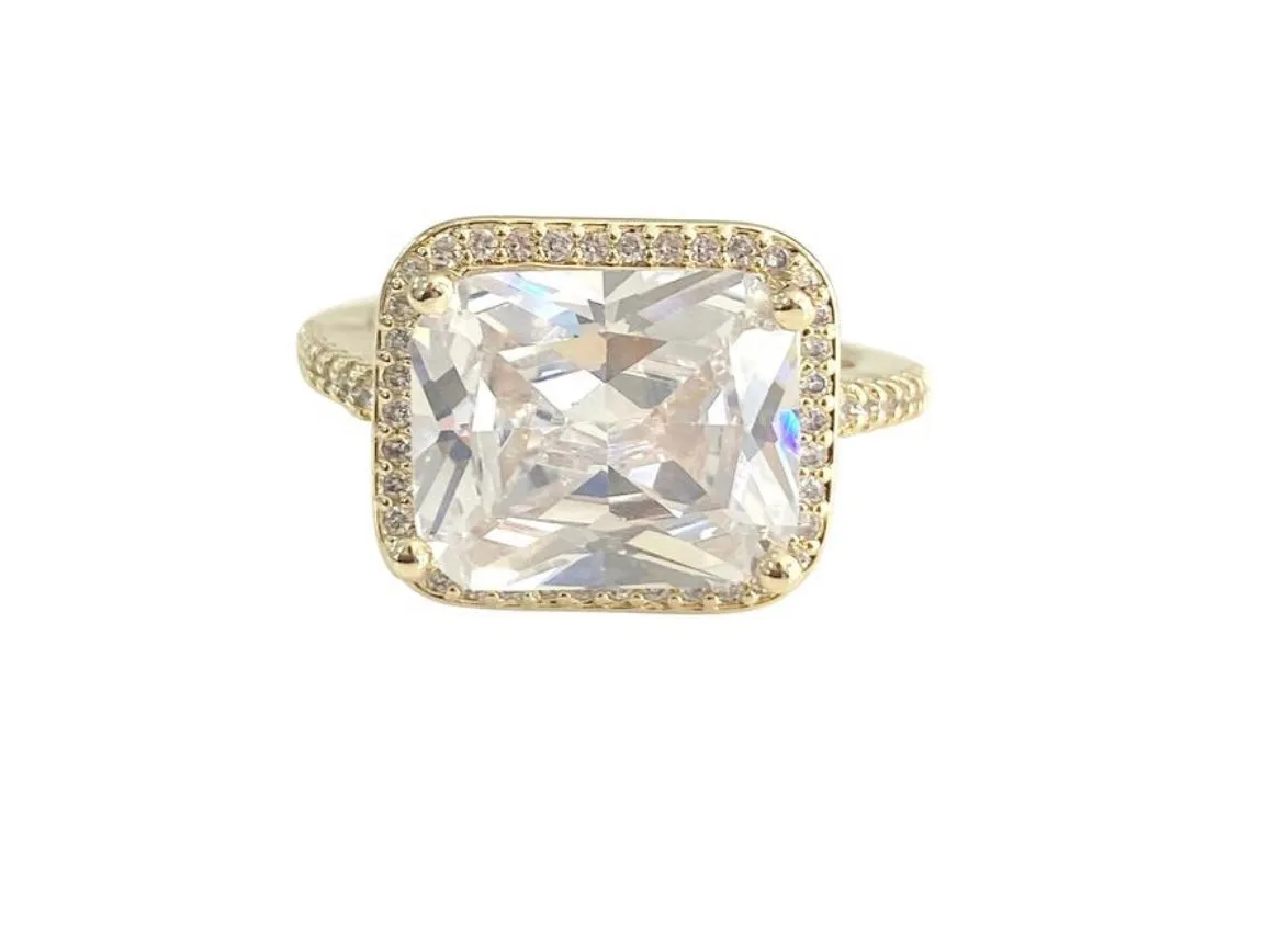 Leigh ring available in sapphire and diamond