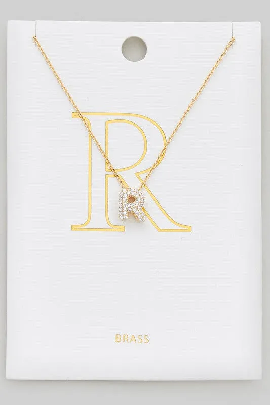 Let's Get Personal Initial Necklace R