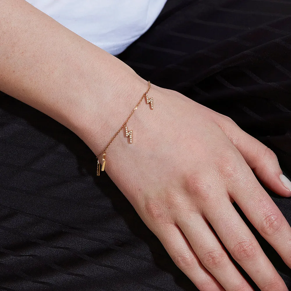 Lightning Sparkle Bracelet Multi Gold
