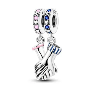 Linked Hands of Love Charm