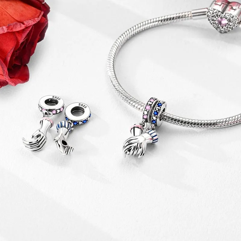 Linked Hands of Love Charm