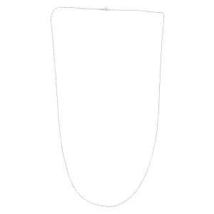 Long Silver Chain Necklace with Cubes