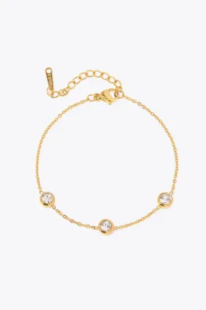 LOVCIA Inlaid Zircon Stainless Steel Bracelet