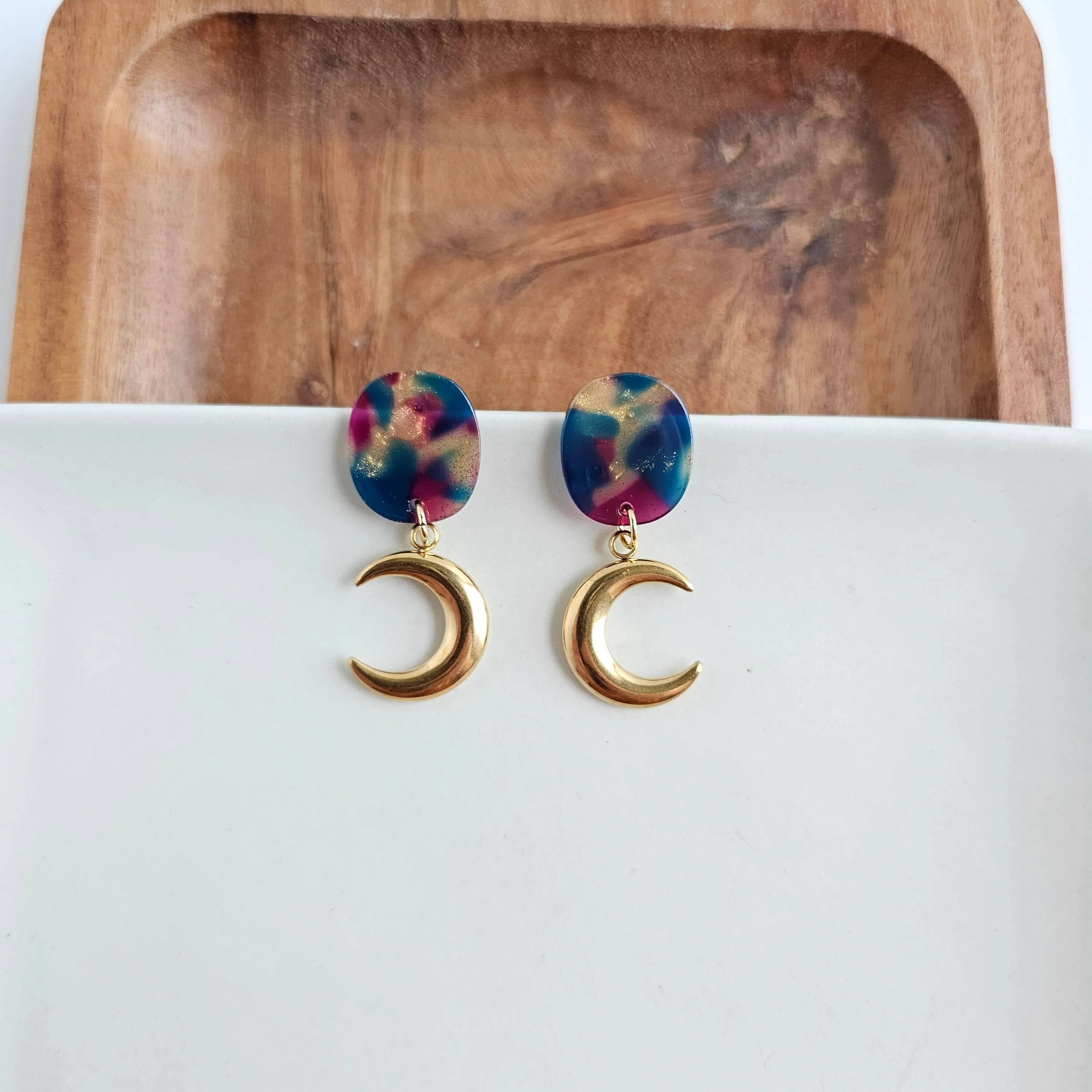 Luna - Golden Navy Maroon