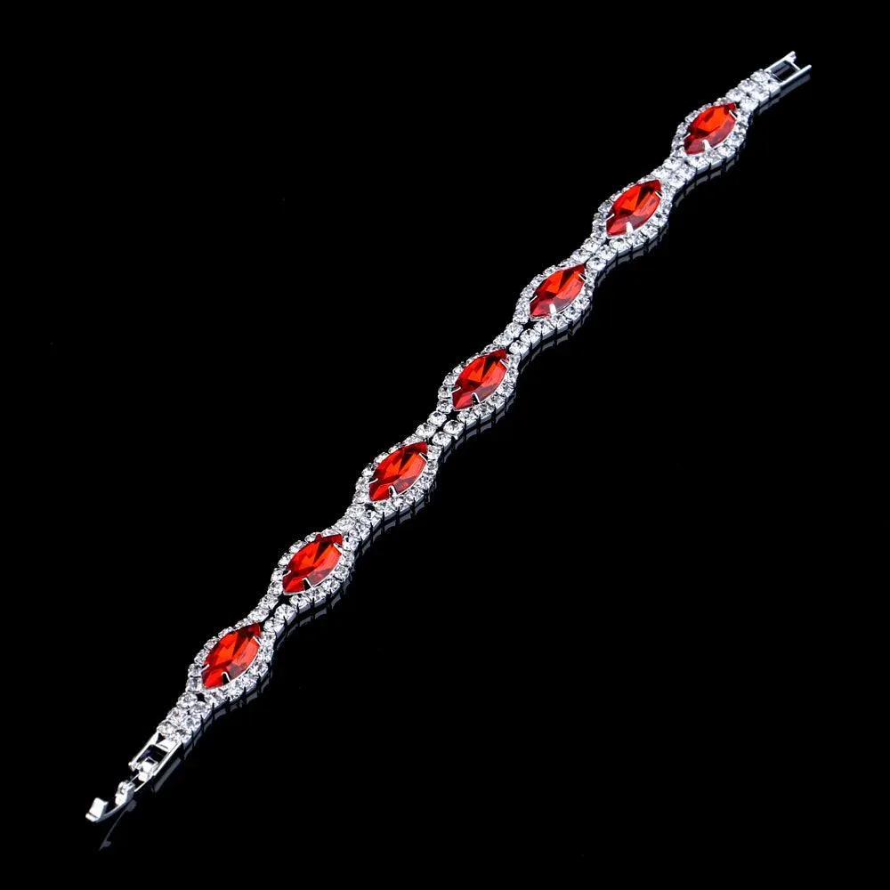 Luxury Crystal Silver Plated Rhinestone Charm Bracelets & Bangles For Women Fashion Jewellery Gifts