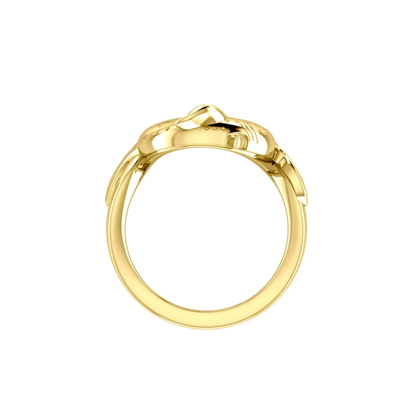 Marine Harmony Solid Yellow Gold Whale Sharks Puzzle Ring by Peter Stone