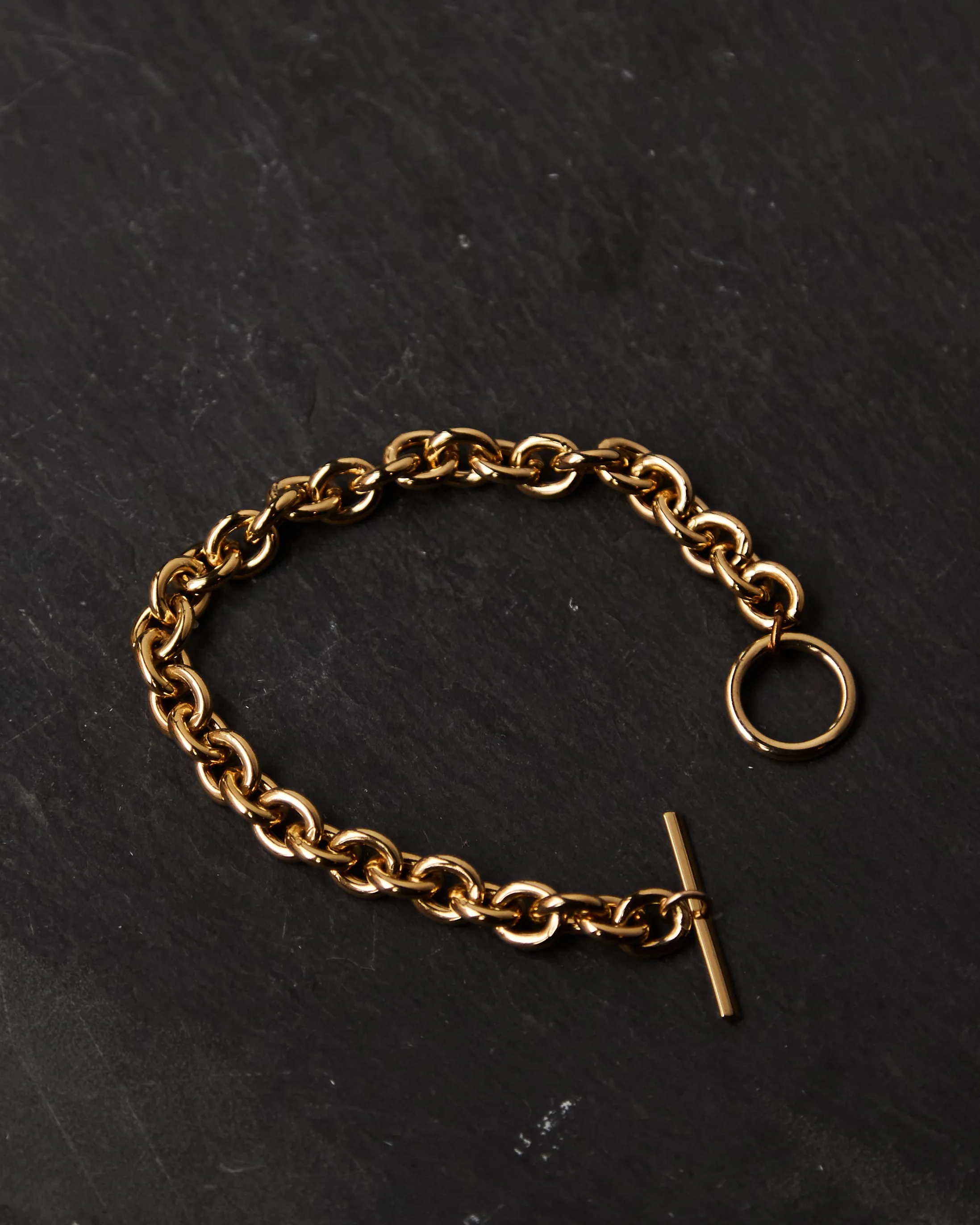 Maslo Small Round Chain Bracelet with Toggle