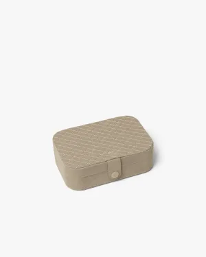 Medium Quilted Velour Jewellery Box