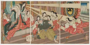 Miyamoto Musashi Conquers The Wicked Fox Of Osakabe - Yoshitoshi