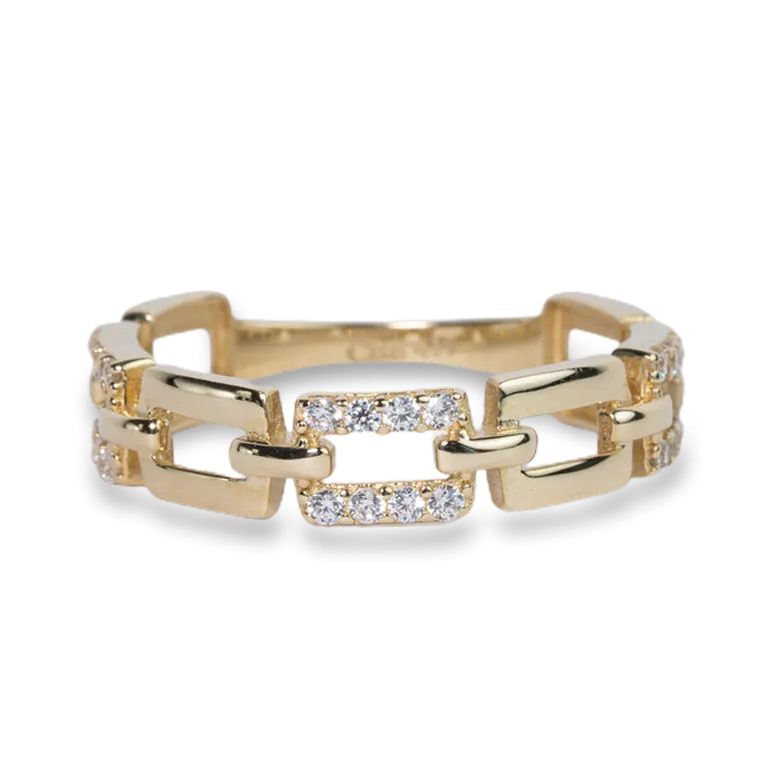 Modern Link Chain Ring