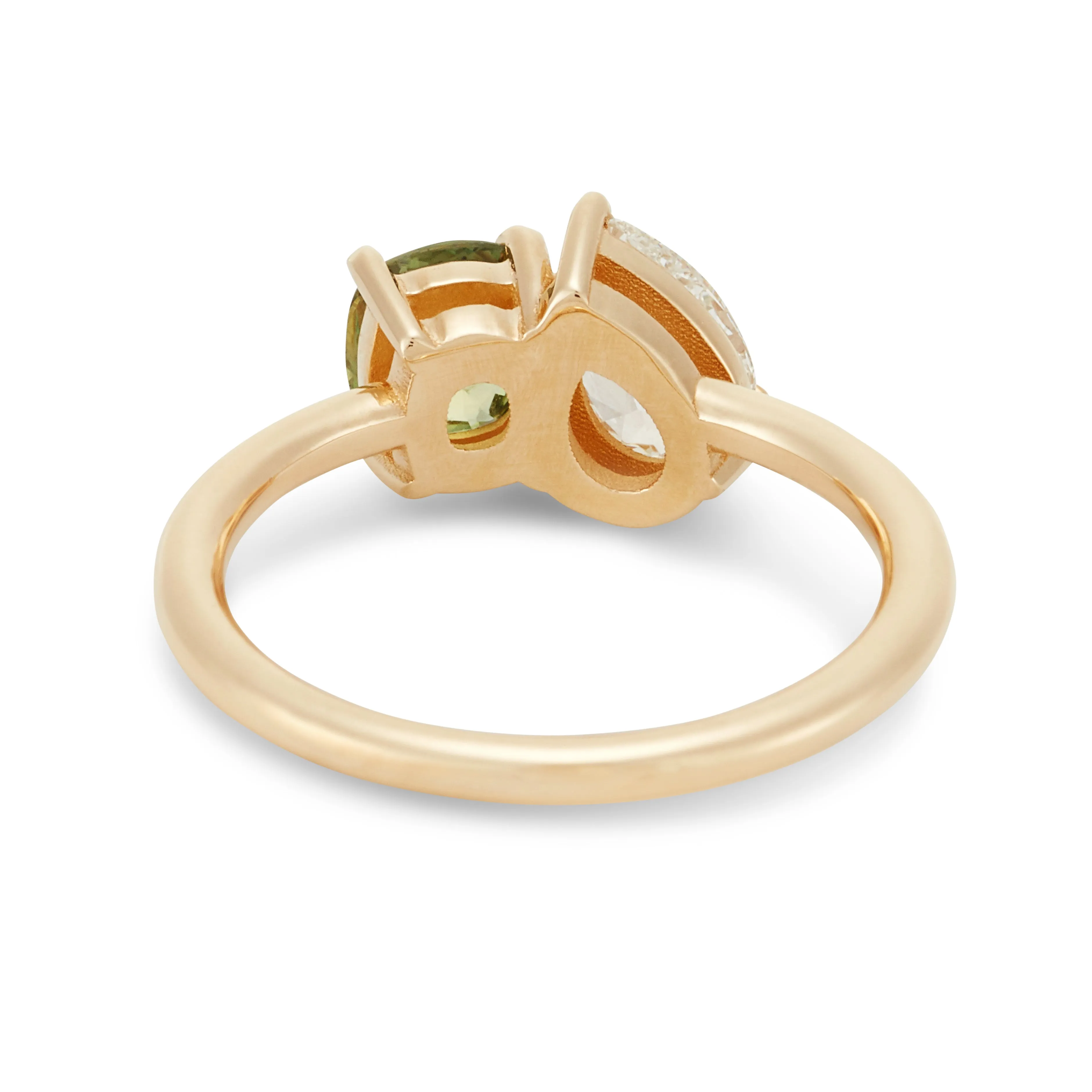 Modern Moi Et Toi Engagement Ring