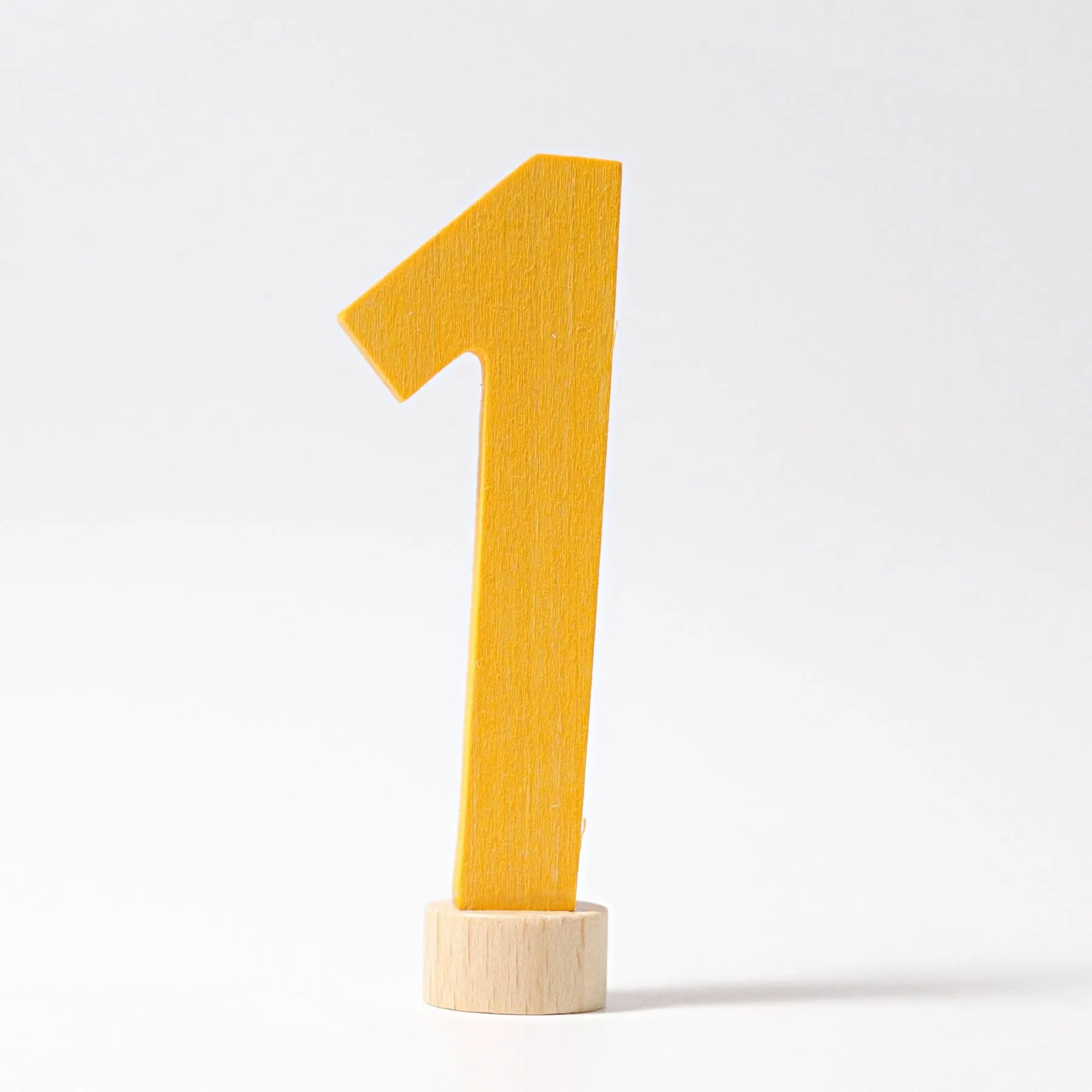 modern number 1 yellow ornament for birthday ring