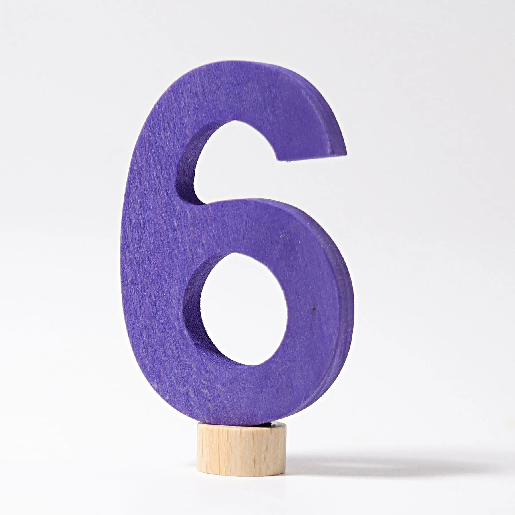 modern number 6 purple ornament for birthday ring