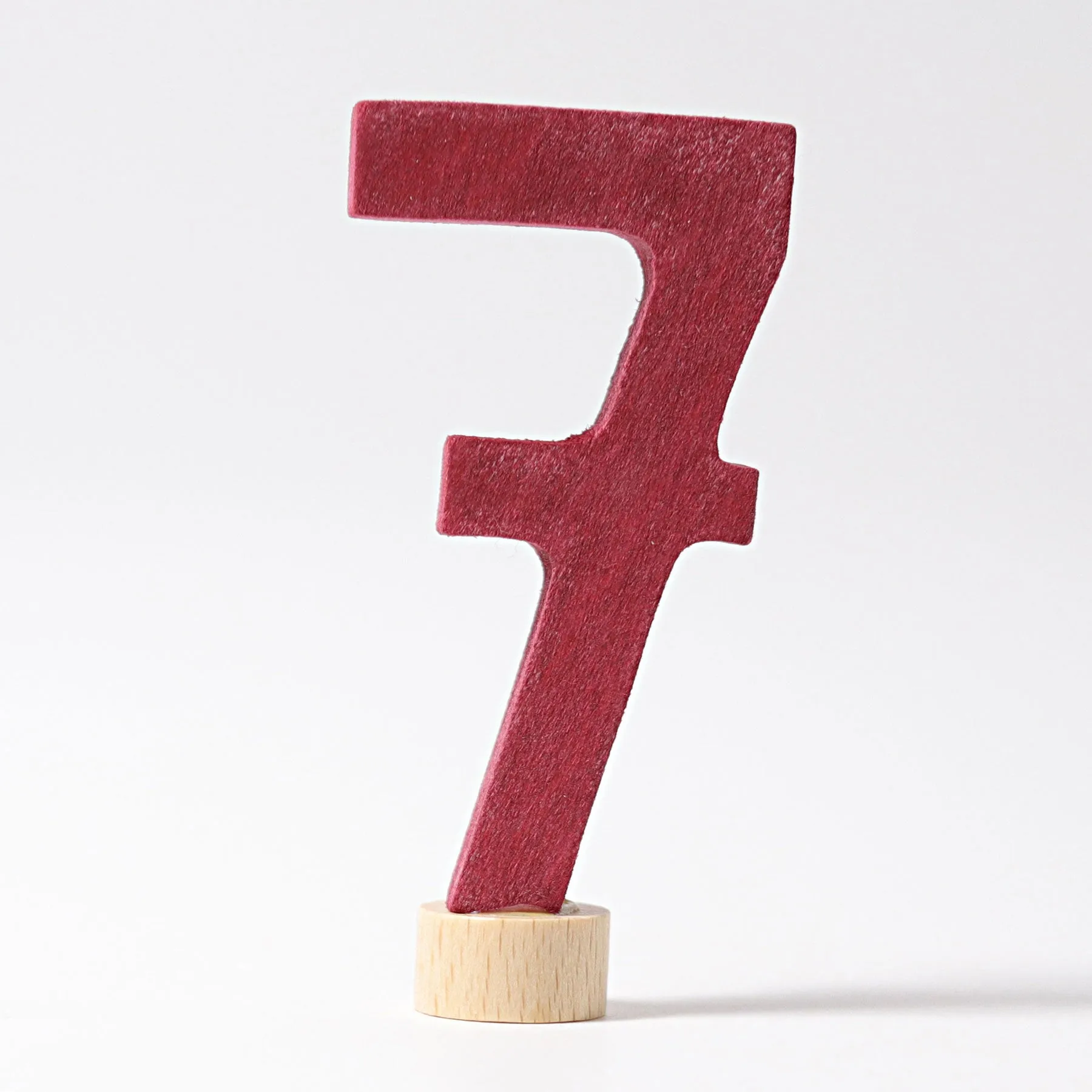 modern number 7 burgundy ornament for birthday ring