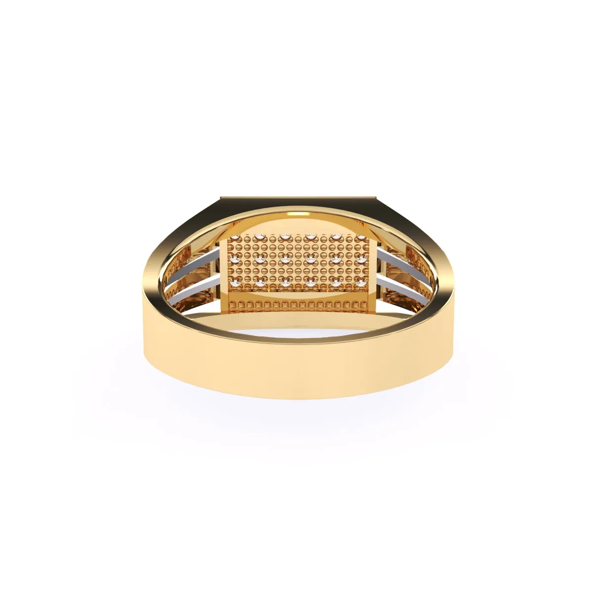 Modern Round Diamond Men's Finger Ring