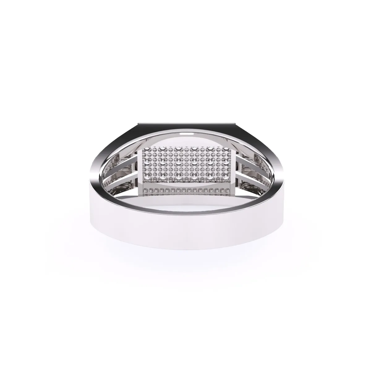 Modern Round Diamond Men's Finger Ring