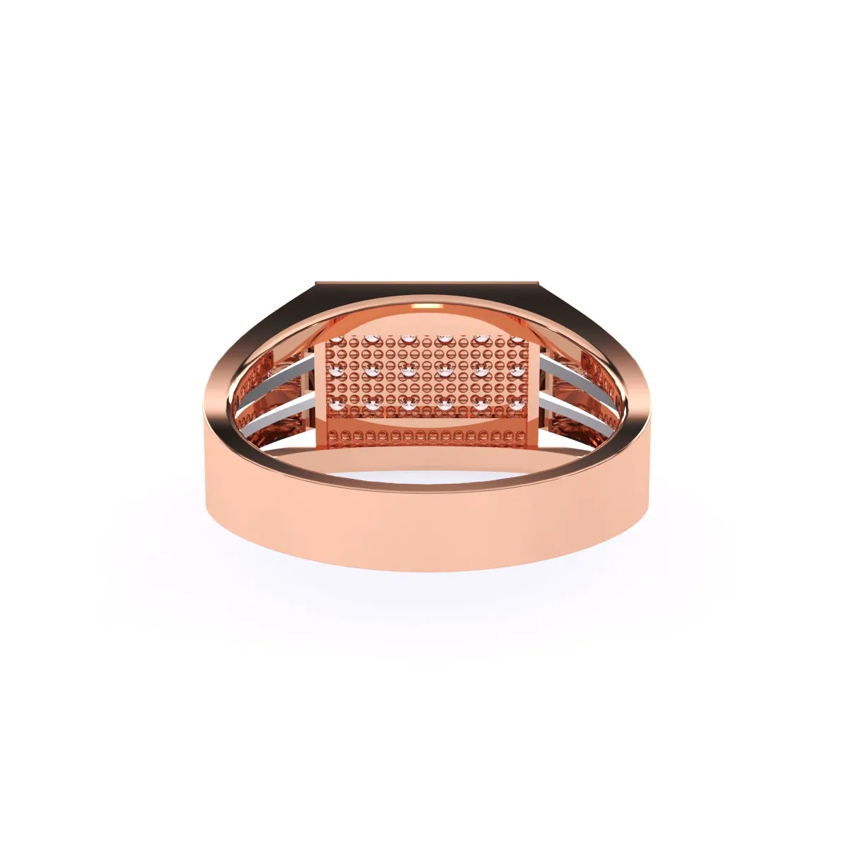 Modern Round Diamond Men's Finger Ring
