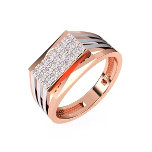 Modern Round Diamond Men's Finger Ring