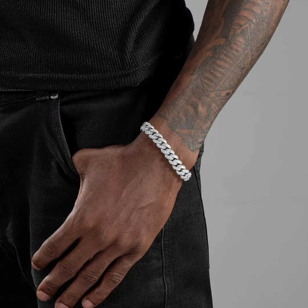 Moissanite S925 10mm Iced Out Cuban Bracelet
