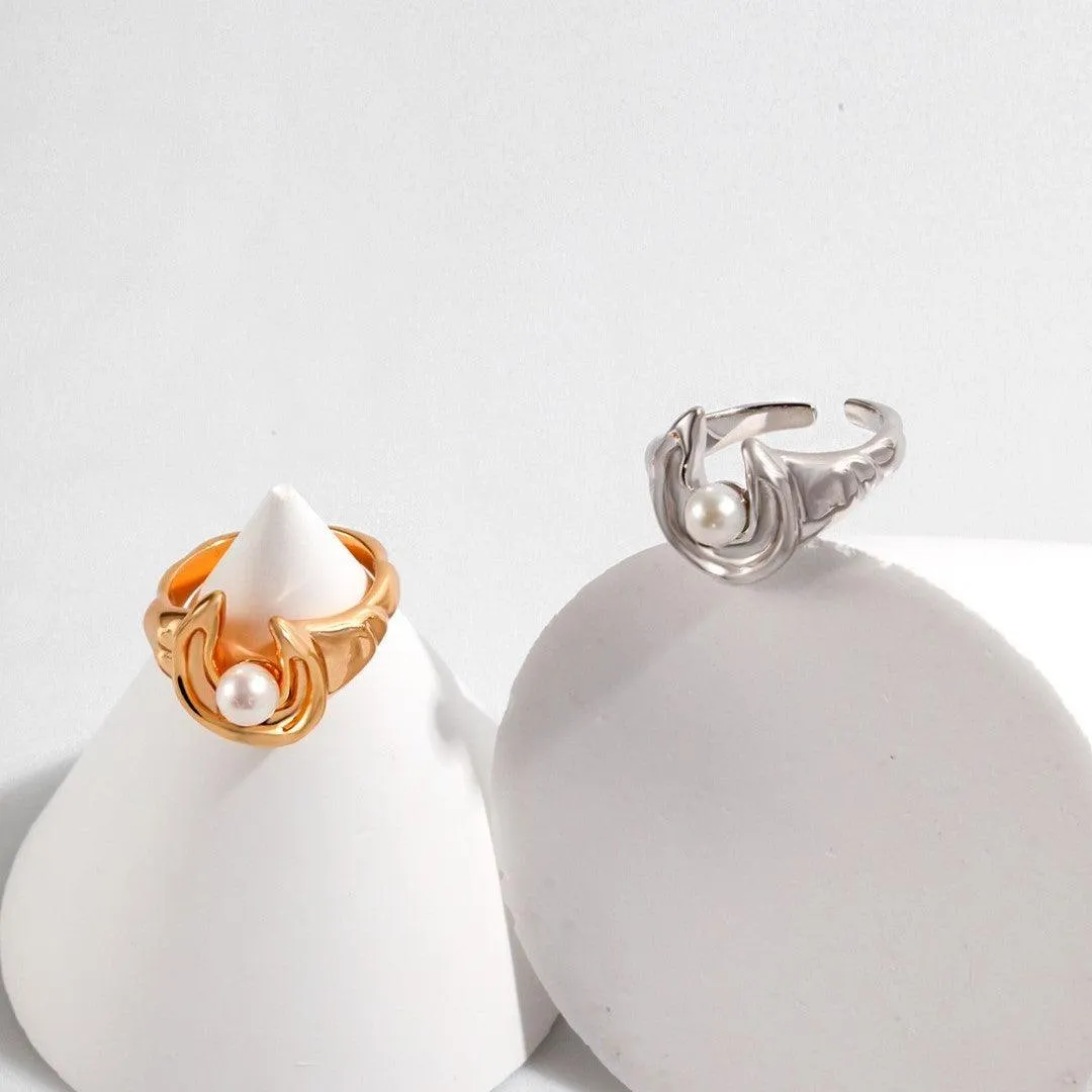 Moon and Star Earrings and Ring set