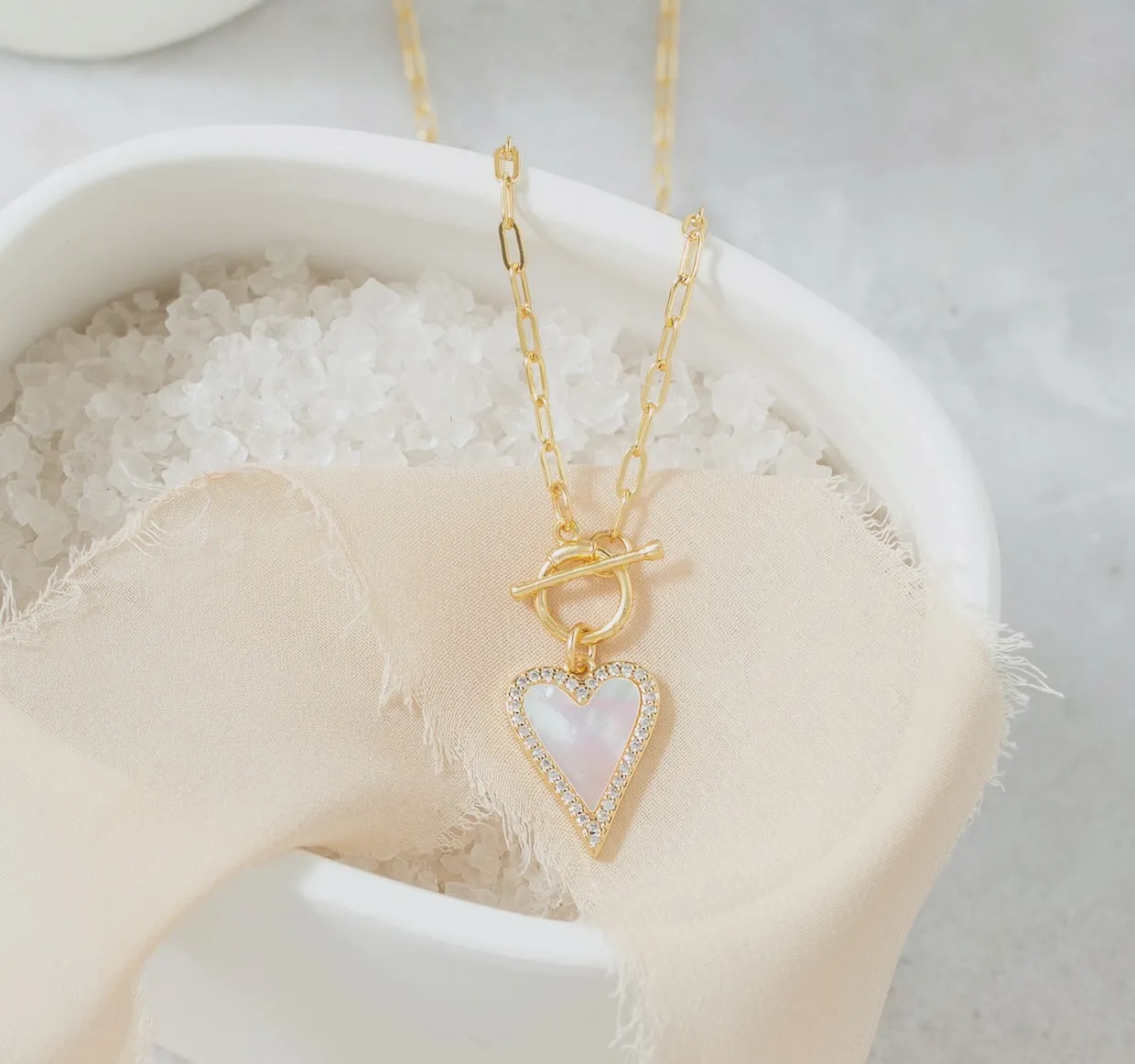 Mother of Pearl Toggle Necklace