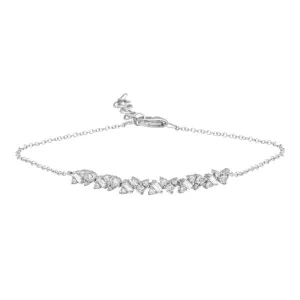 Multi Shape Baguette Round Diamond Bracelet