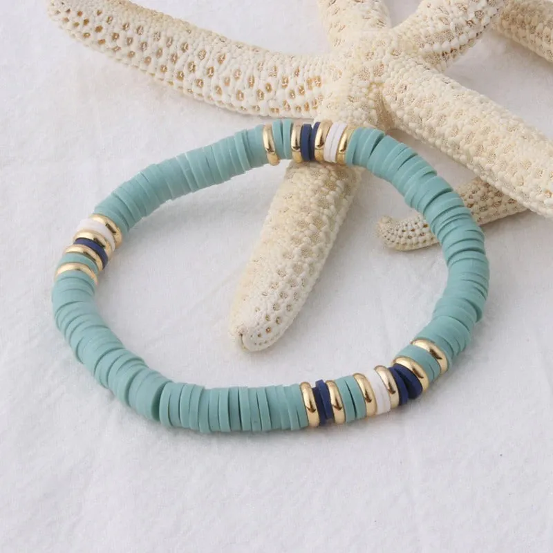 Multicolor Bohemian Summer Disc Beads Bracelets and Necklaces