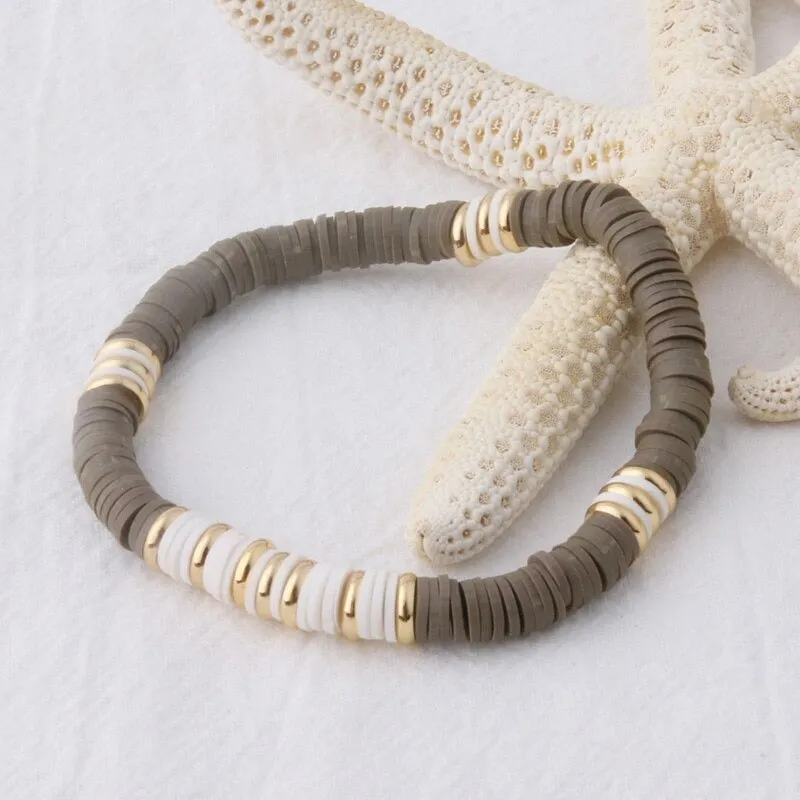 Multicolor Bohemian Summer Disc Beads Bracelets and Necklaces