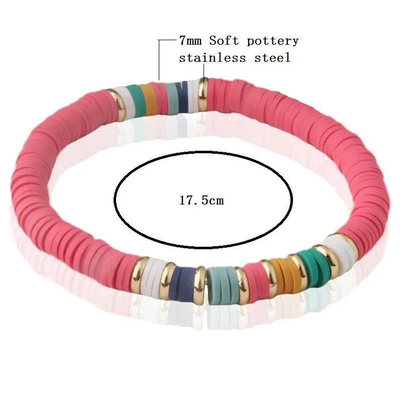 Multicolor Bohemian Summer Disc Beads Bracelets and Necklaces