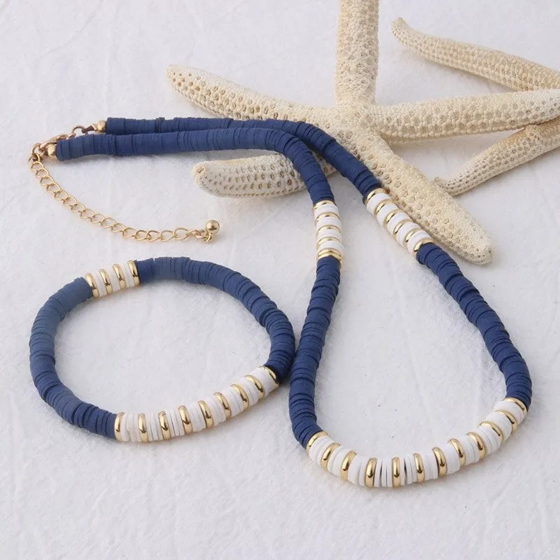 Multicolor Bohemian Summer Disc Beads Bracelets and Necklaces