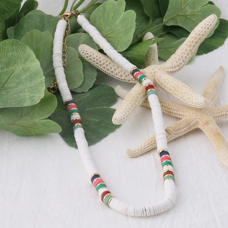 Multicolor Bohemian Summer Disc Beads Bracelets and Necklaces