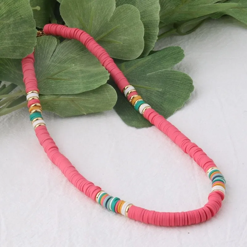 Multicolor Bohemian Summer Disc Beads Bracelets and Necklaces