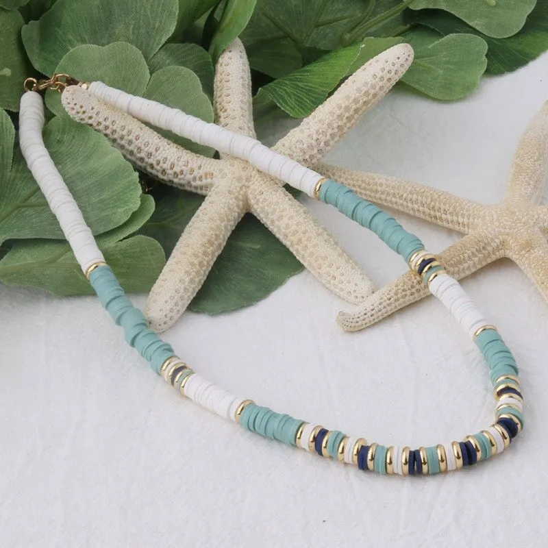 Multicolor Bohemian Summer Disc Beads Bracelets and Necklaces